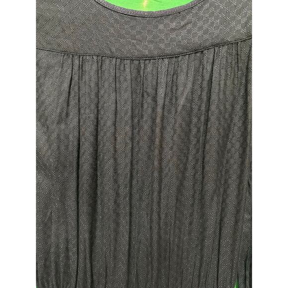 Flannel Black Long Sleeve Jumpsuit with Smocked Waist - Size 1 Small NWT - Picture 12 of 14